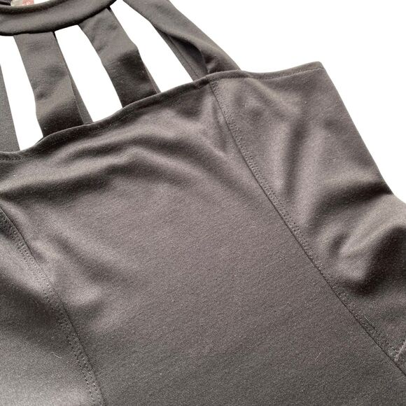 Free People Beach Dress Women Medium Black Fit & Flare Sleeveless Pockets Skater - Picture 14 of 14